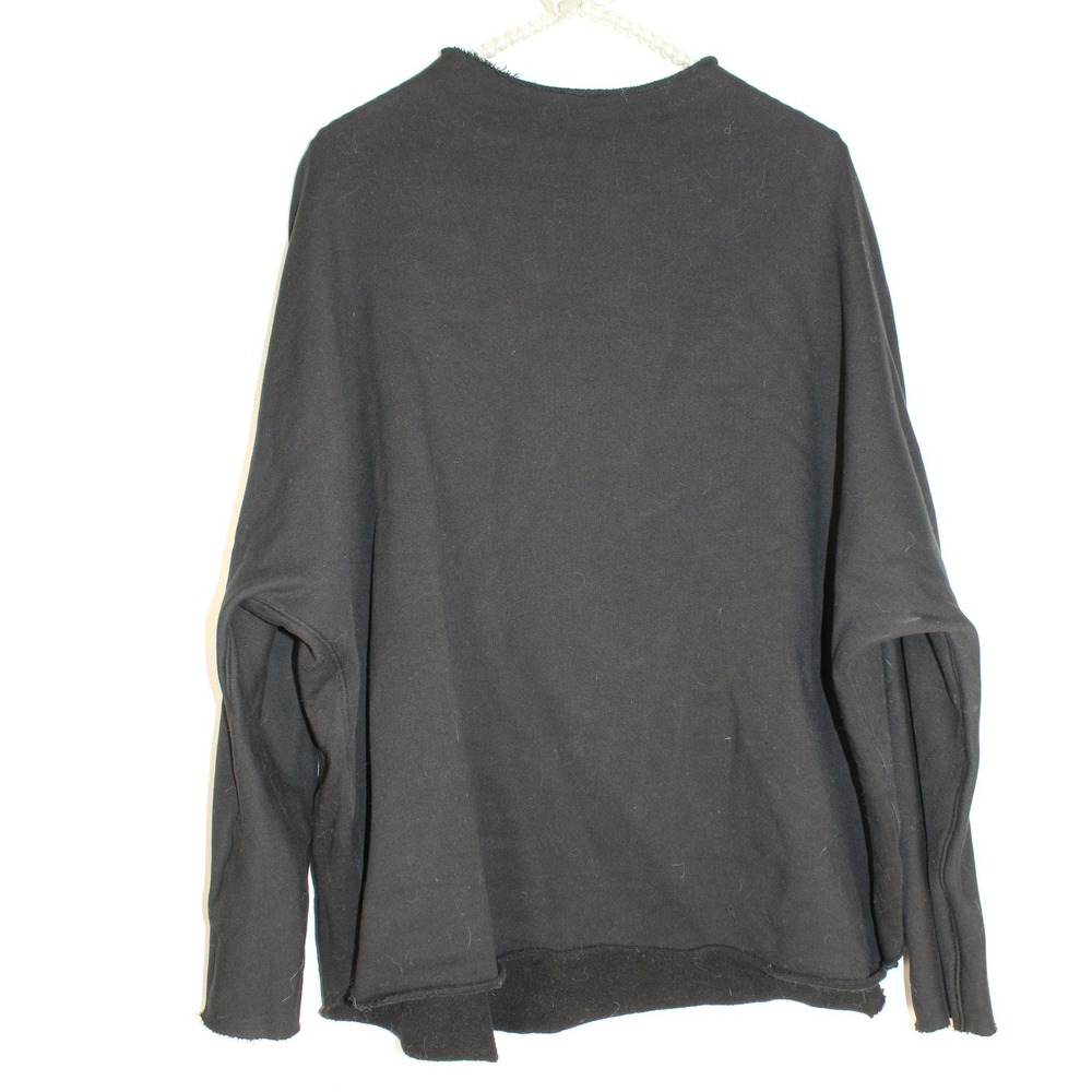 Frank & Eileen Effie Long Sleeve Funnel Neck Sweatshirt in Black Size Large - Picture 3 of 8